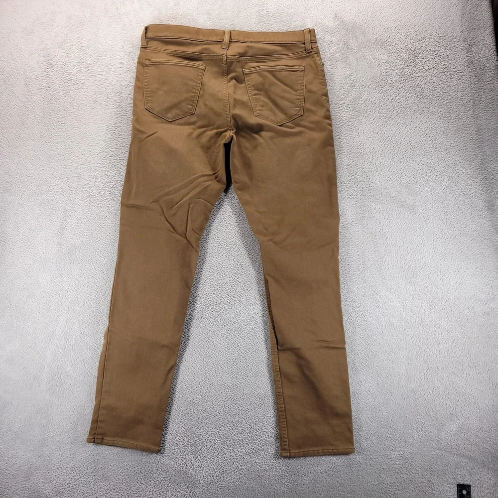 Banana Republic Jeans Mens 34x32 Brown Traveler Slim Fit Stretch Tapered Denim